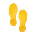 Segnaletica da pavimento forma "Impronta" DURABLE RAL 1003 giallo 9x24 cm - conf. 10 pezzi - 172704