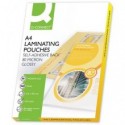 Pouches con retro adesivo per plastificatrici Q-Connect 2x80 µm - A4 lucido - conf. 100 pezzi - KF11414