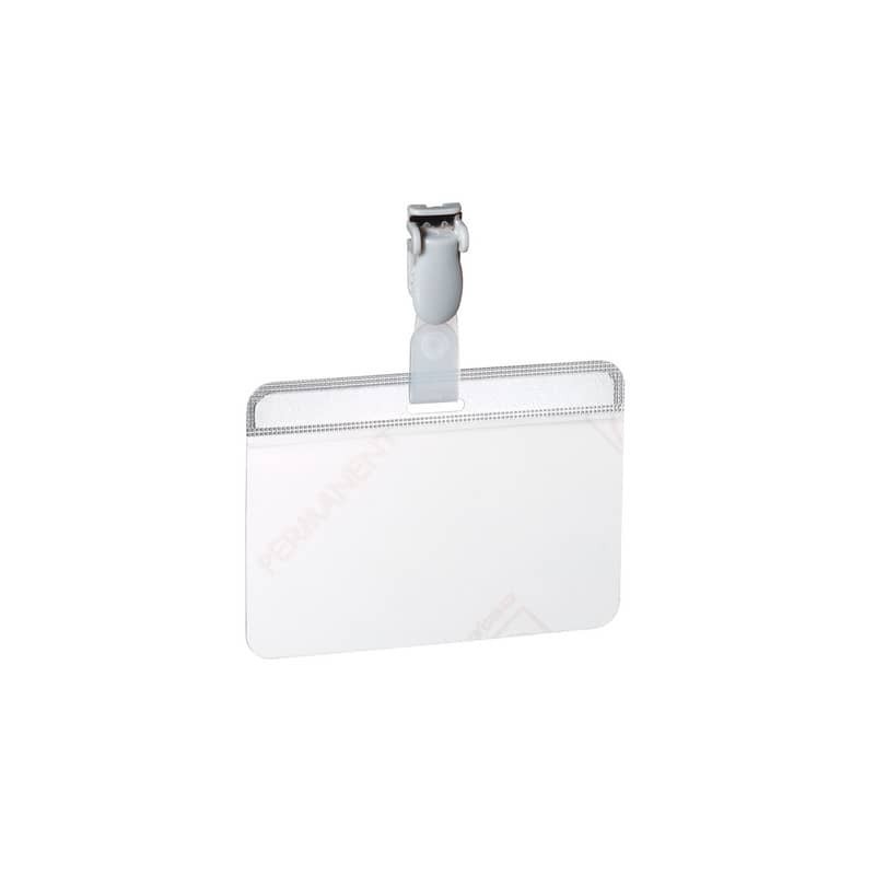 Portanome autolaminante Durable Eurobadge trasparente 54x90mm in conf. 25 pz - 8149-19