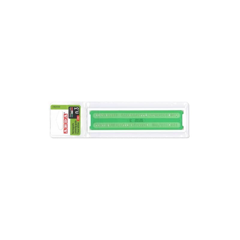 Normografo Arda caratteri H.3 mm -  3003 (Conf.3)