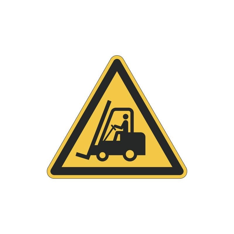 Pittogramma da pavimento "Attenzione passaggio carrelli" DURABLE giallo Ø 430 mm - 173404