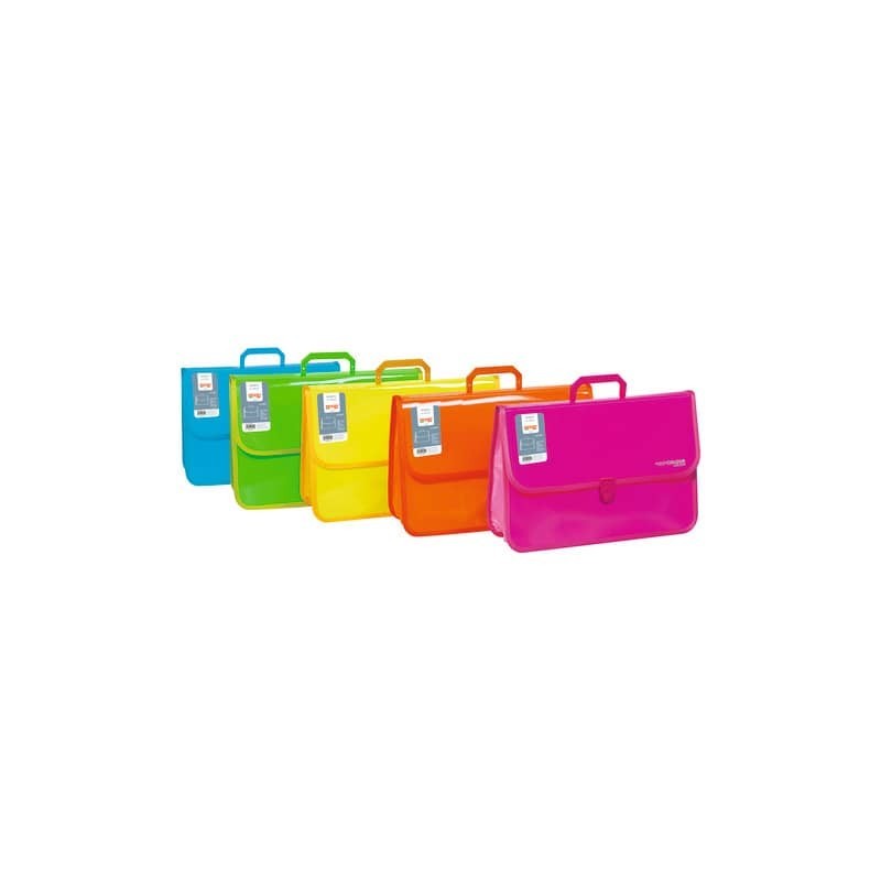 Valigetta a soffietto 39x27 cm Arda Orna Fluo colori assortiti - 0255SOF0000