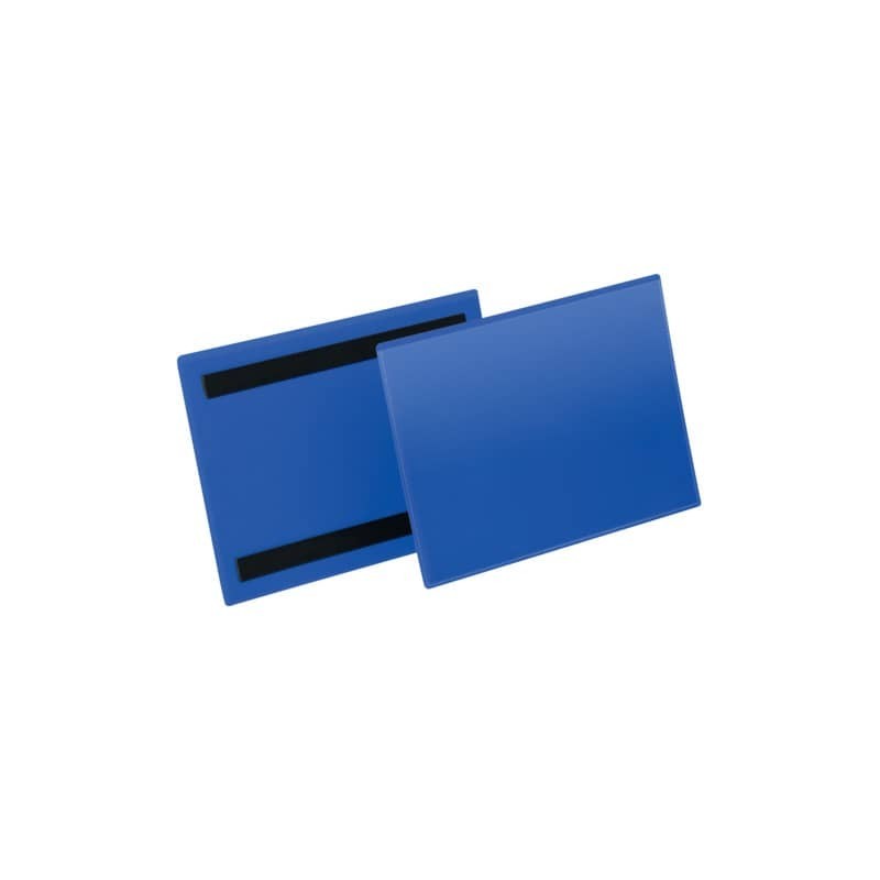 Tasche per identificazione Durable con bande magnetiche blu f.to esterno mm. 223x163- inserto A5 orizz. cf 50- 174307