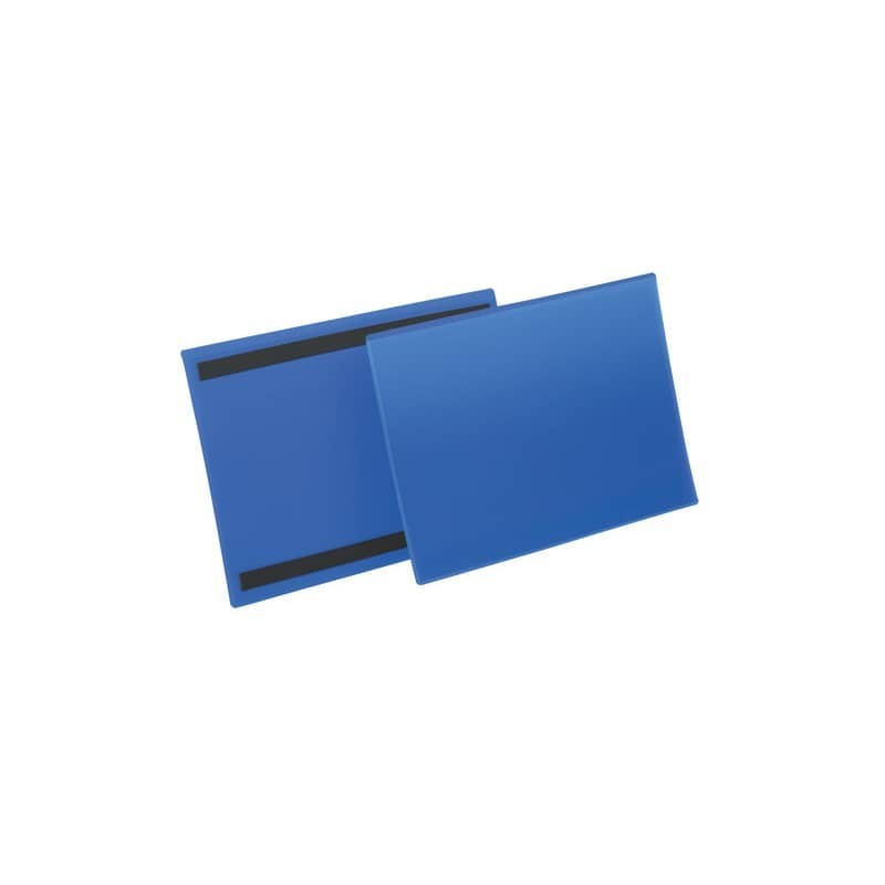 Tasche per identificazione Durable con bande magnetiche blu f.to esterno mm. 311x225- inserto A4 orizz. cf 50- 174507