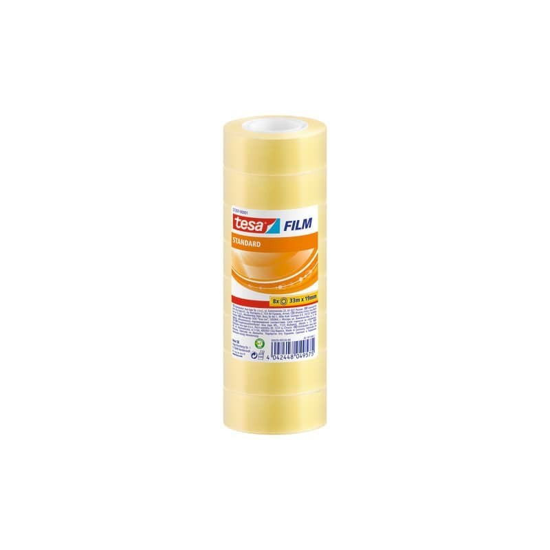 Nastro adesivo Tesafilm® standard trasparente 19 mm x 33 m - torre da 8 rotoli - 57207-00001-01