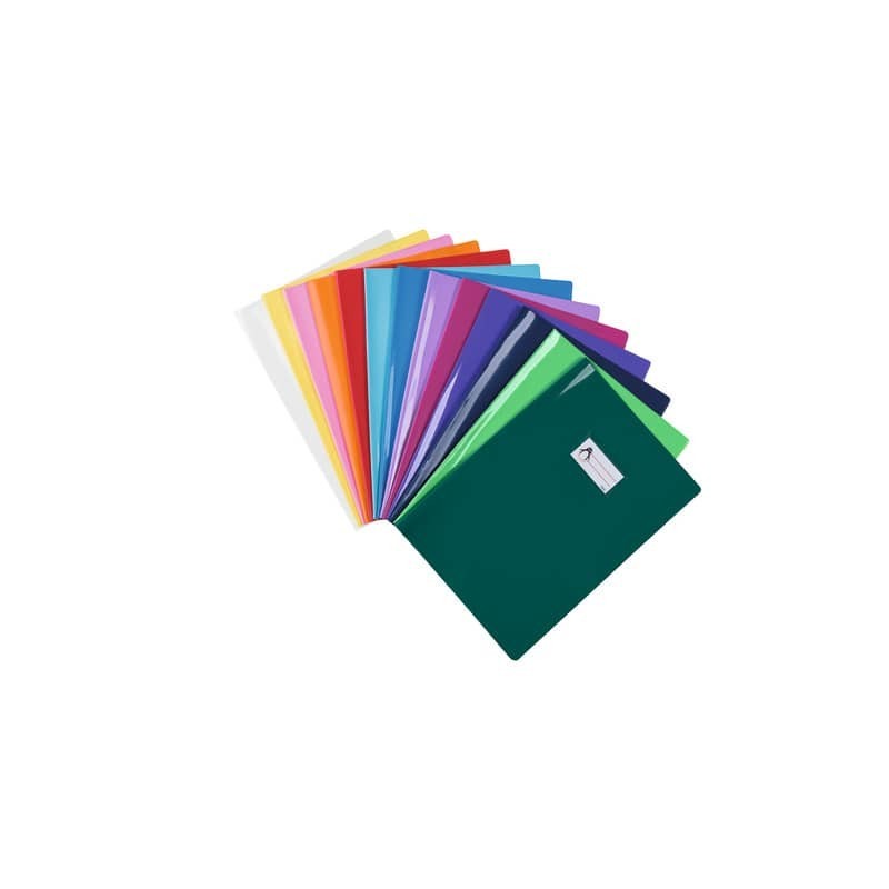 Copriquaderno con etichetta Favorit Coprimaxi Beat - A4 in PVC laccato spessore 180 µm verde - 100500889 (Conf.30)