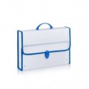 Valigetta in polionda Favorit Fine Tex neutra con bordo in tessuto 29x39x8 cm 100501113