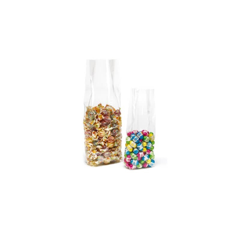 Busta trasparente con soffietto per alimenti fondo quadro Favorit 40 μm 12+7x37 cm in conf. da 50 - 100501141