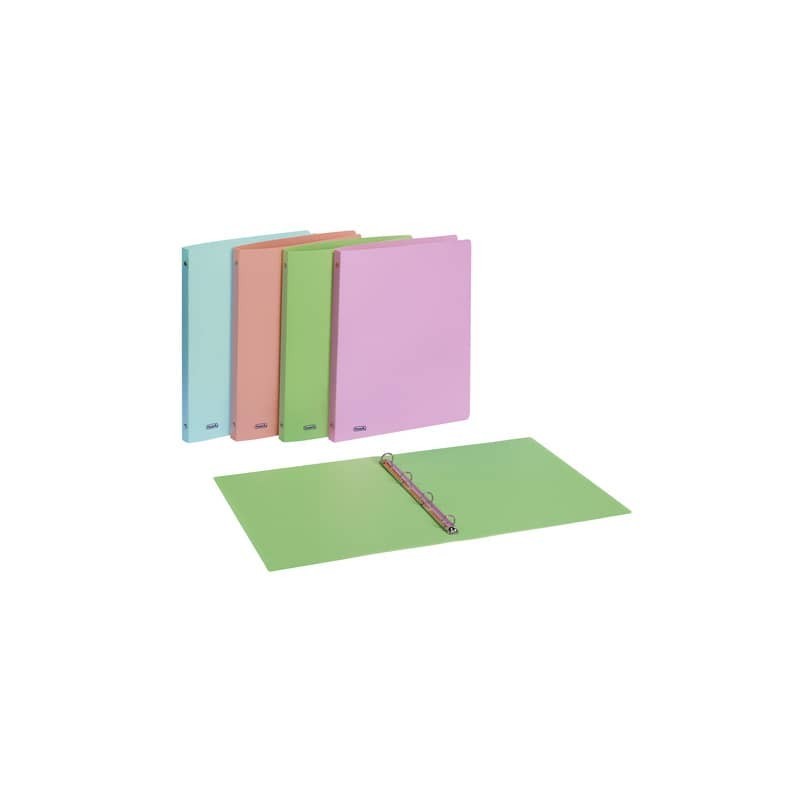 Raccoglitori 4 anelli Favorit Pastel 22x30 cm colori assortiti conf. 20 diametro 15 mm - 400115584