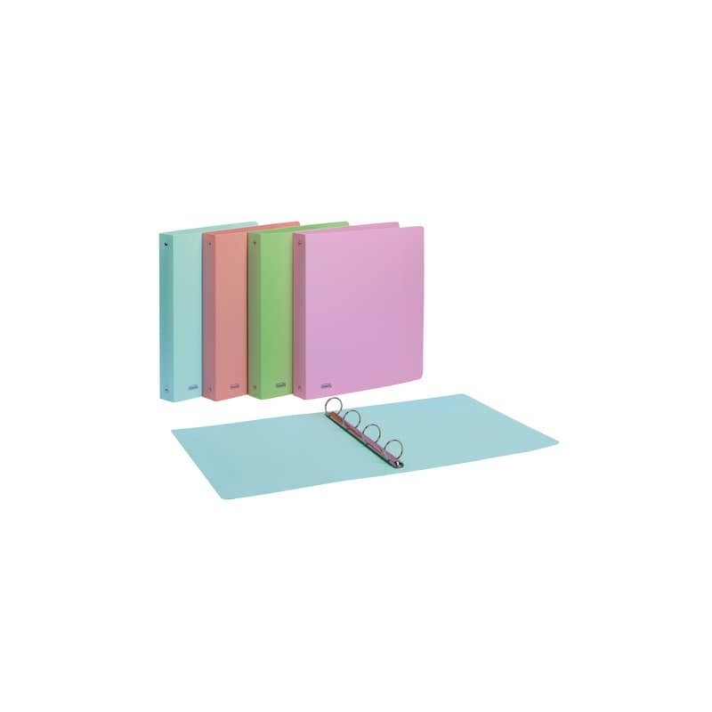Raccoglitori 4 anelli Favorit Pastel 22x30 cm colori assortiti conf. 10 diametro 30 mm - 400115585