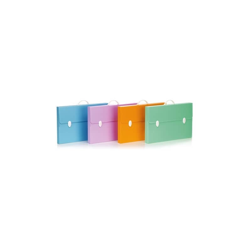 Valigetta in PPL Favorit Every Line Pastel colori assortiti 36,5x56,5x5 cm in conf. 6 - 100501081
