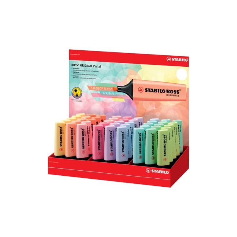 Espositore 45 evidenziatori Stabilo Boss Original Pastel assortiti 70/45-4