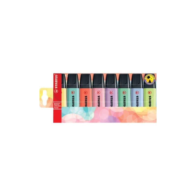 Evidenziatori Stabilo Boss Original Pastel 8 colori assortiti 70/8-3