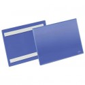 Tasche per identificazione Durable con bande adesive blu f.to esterno mm. 223x 163x1,7- inserto A5 orizz. cf 50- 179507