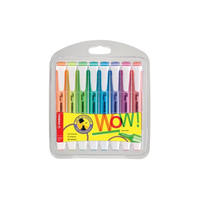 Evidenziatori Swing Cool WOW Stabilo conf. 8 colori fluo assortiti 275/8-3