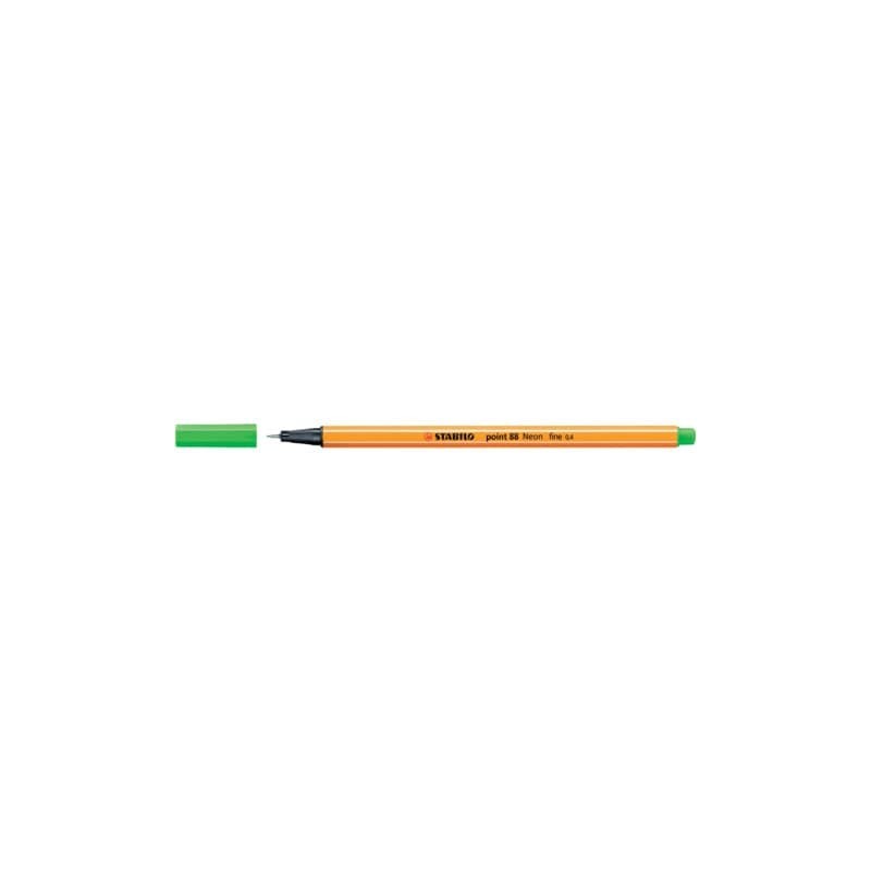 Fineliner Stabilo Point 88® 0,4 mm verde neon 88/033 (Conf.10)