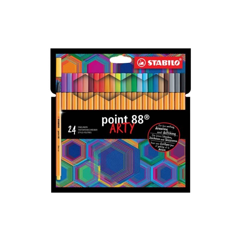 Fineliner Stabilo Point 88® 0,4 mm conf. 24 colori assortiti 8824/1-20