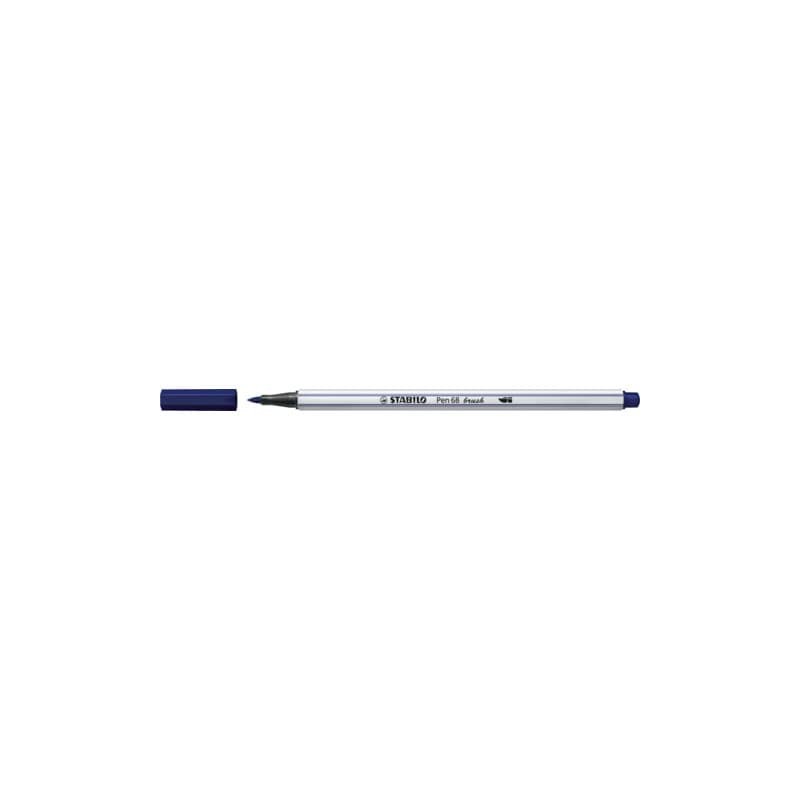 Pennarello Stabilo Pen 68 brush - punta a pennello - M 1 mm blu di prussia - 568/22 (Conf.10)