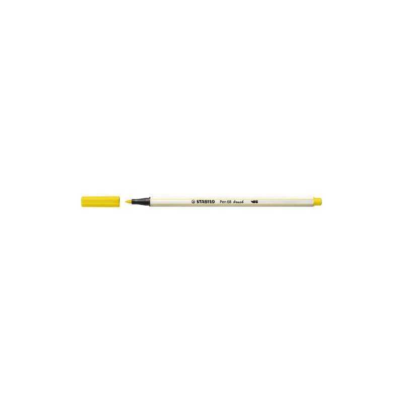 Pennarello Stabilo Pen 68 brush - punta a pennello - M 1 mm giallo limone - 568/24 (Conf.10)