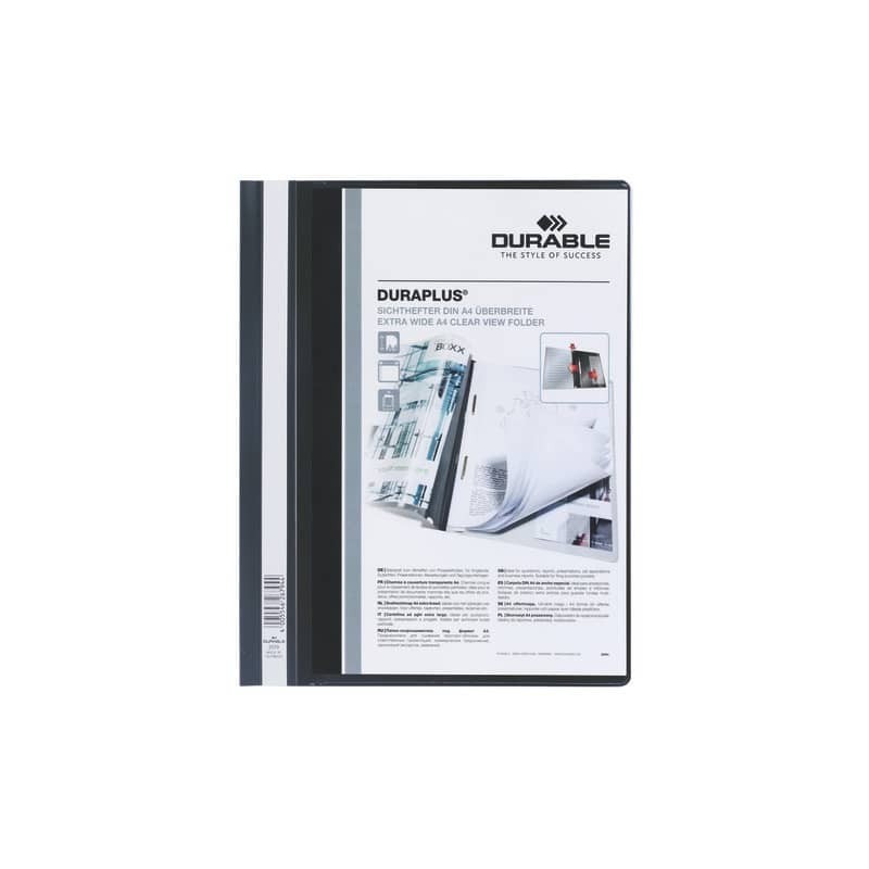 Cartellina ad aghi DURABLE DURAPLUS® A4 nero 257901 (Conf.25)