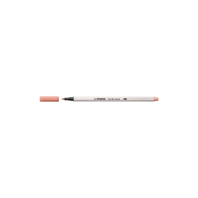 Pennarello Stabilo Pen 68 brush - punta a pennello - M 1 mm rosa chiaro 568/26 (Conf.10)