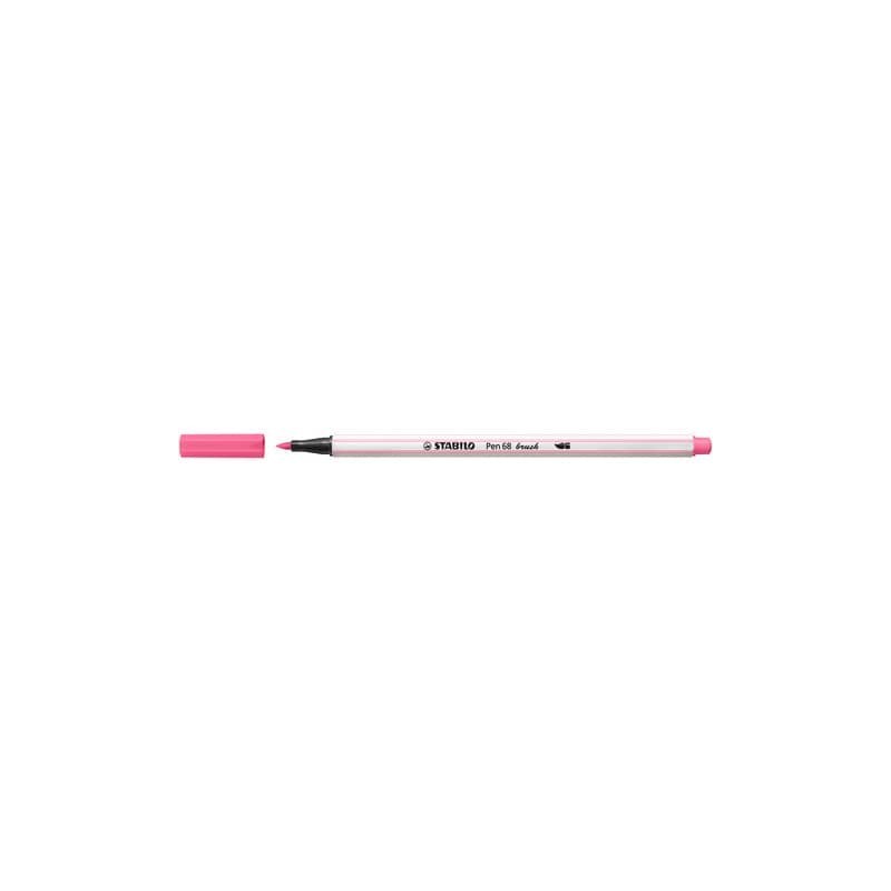 Pennarello Stabilo Pen 68 brush - punta a pennello - M 1 mm rosa 568/29 (Conf.10)