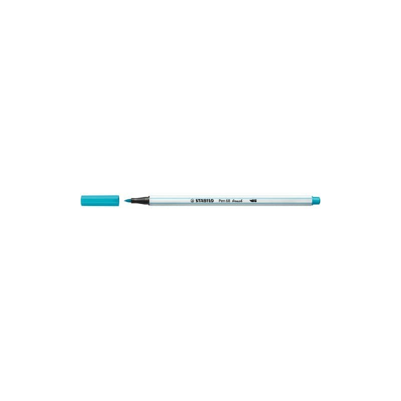 Pennarello Stabilo Pen 68 brush - punta a pennello - M 1 mm azzurro chiaro - 568/31 (Conf.10)