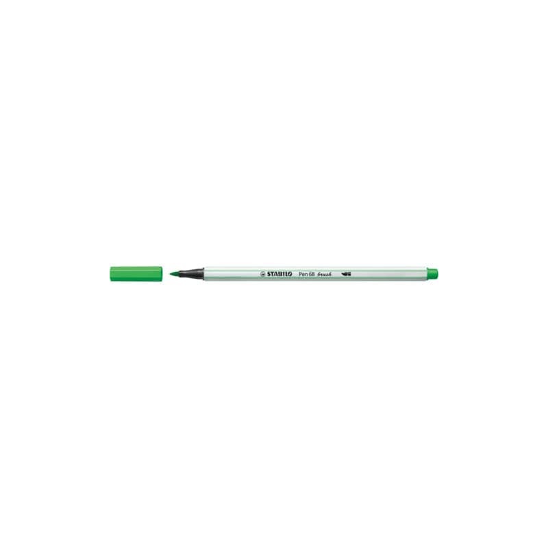 Pennarello Stabilo Pen 68 brush - punta a pennello - M 1 mm verde chiaro 568/33 (Conf.10)