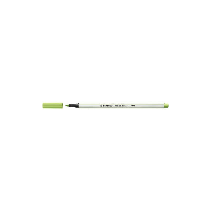 Pennarello Stabilo Pen 68 brush - punta a pennello - M 1 mm pistacchio 568/34 (Conf.10)