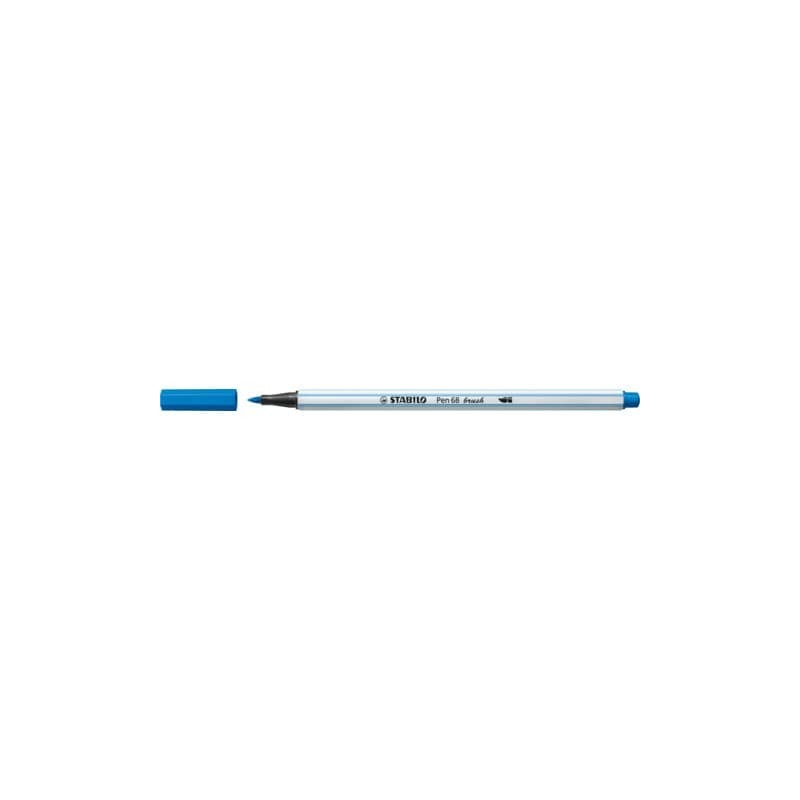 Pennarello Stabilo Pen 68 brush - punta a pennello - M 1 mm blu scuro 568/41 (Conf.10)