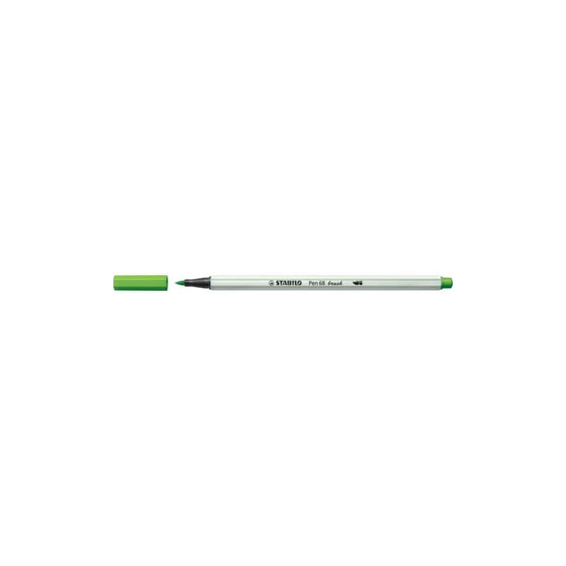 Pennarello Stabilo Pen 68 brush - punta a pennello - M 1 mm verde foglia 568/43 (Conf.10)