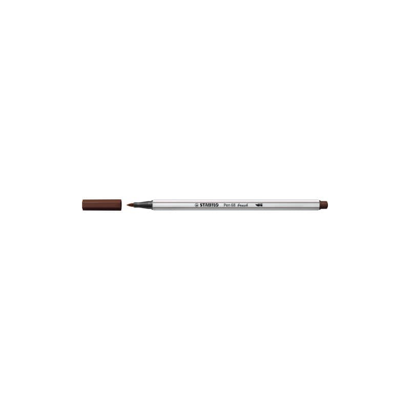 Pennarello Stabilo Pen 68 brush - punta a pennello - M 1 mm bruno 568/45 (Conf.10)
