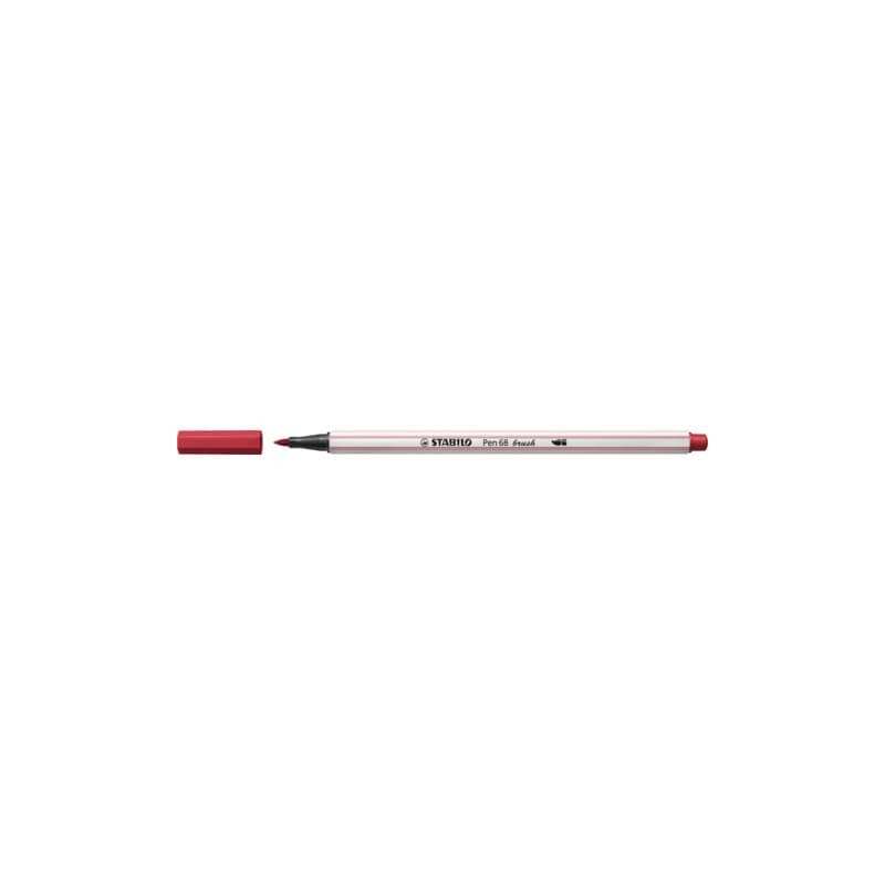 Pennarello Stabilo Pen 68 brush - punta a pennello - M 1 mm rosso scuro 568/50 (Conf.10)