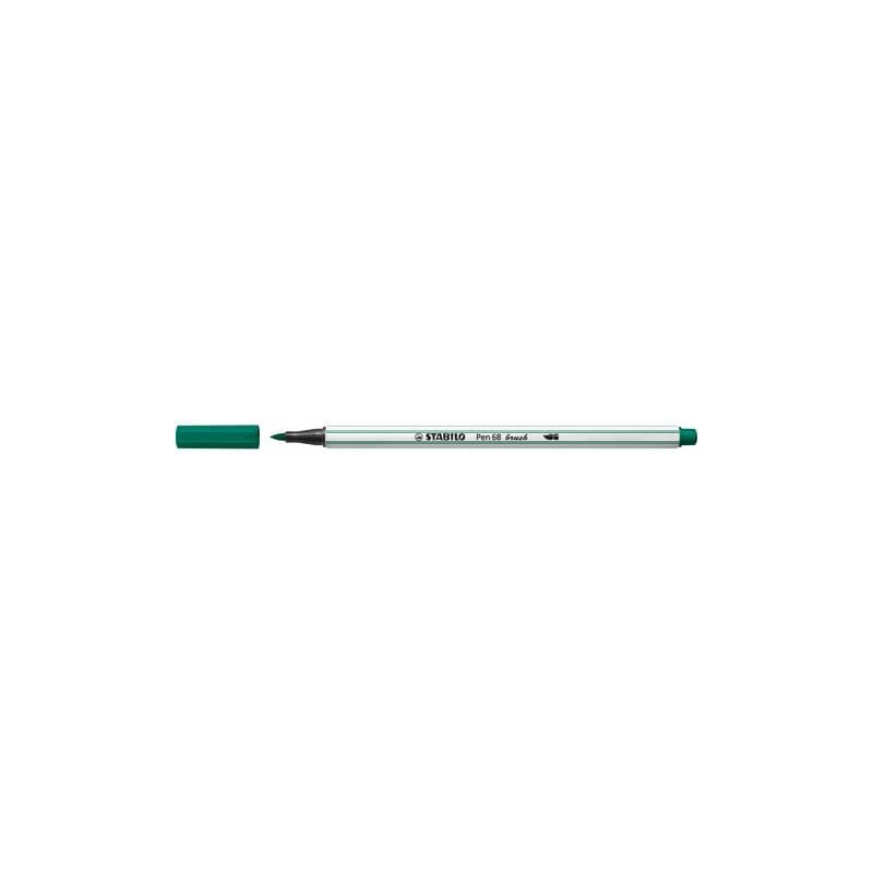 Pennarello Stabilo Pen 68 brush - punta a pennello - M 1 mm verde turchese - 568/53 (Conf.10)