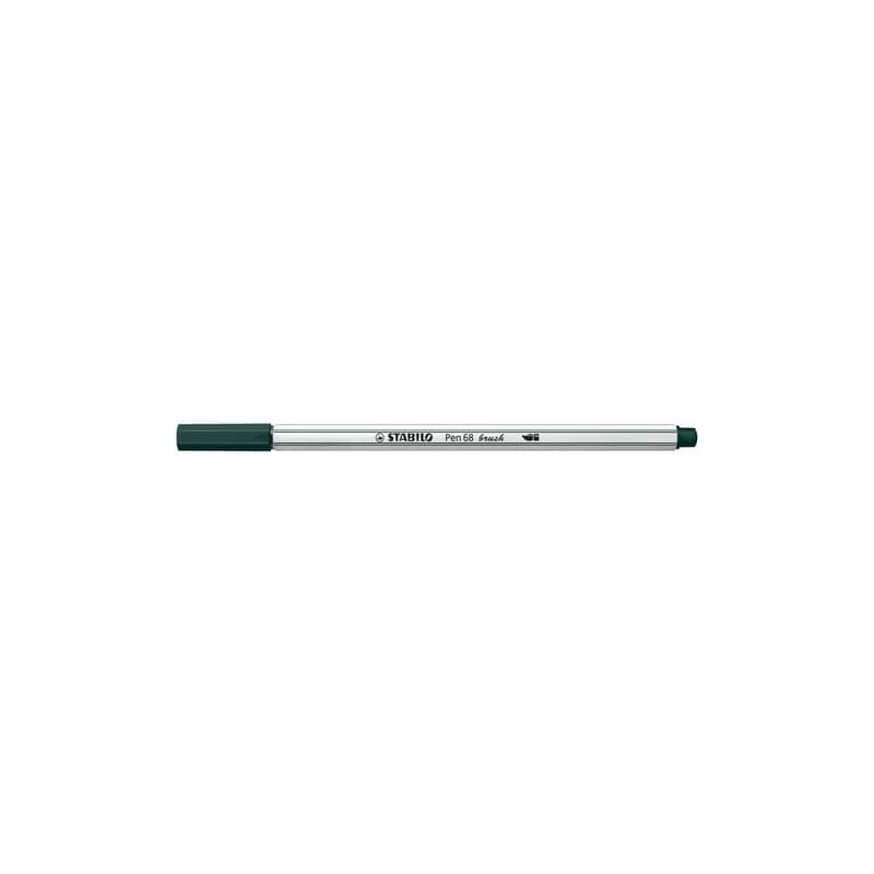 Pennarello Stabilo Pen 68 brush - punta a pennello - M 1 mm verde terra 568/63 (Conf.10)