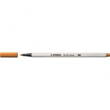Pennarello Stabilo Pen 68 brush - punta a pennello - M 1 mm ocra scuro 568/89 (Conf.10)