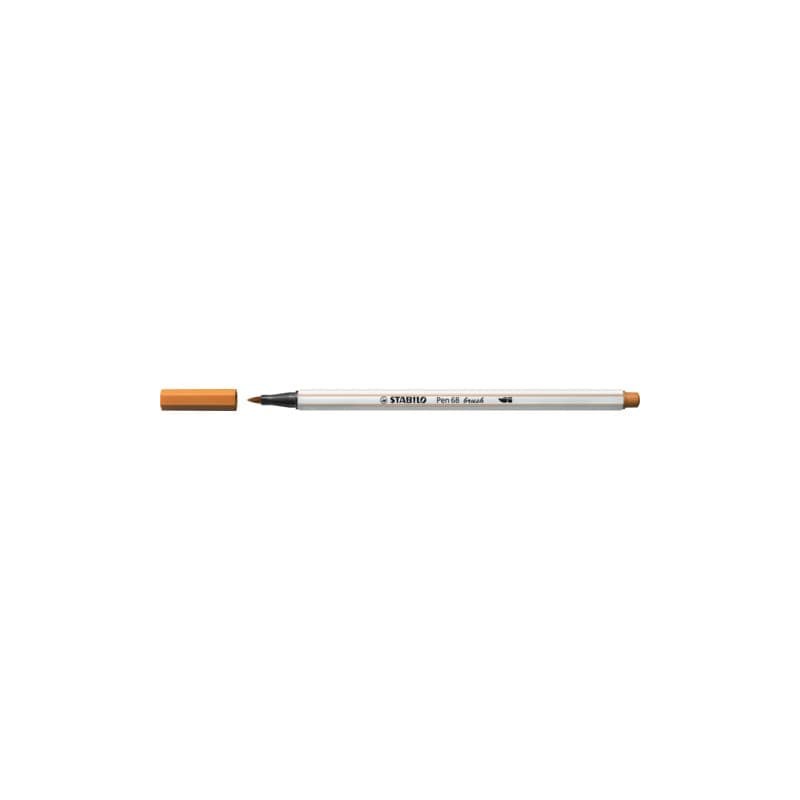 Pennarello Stabilo Pen 68 brush - punta a pennello - M 1 mm ocra scuro 568/89 (Conf.10)