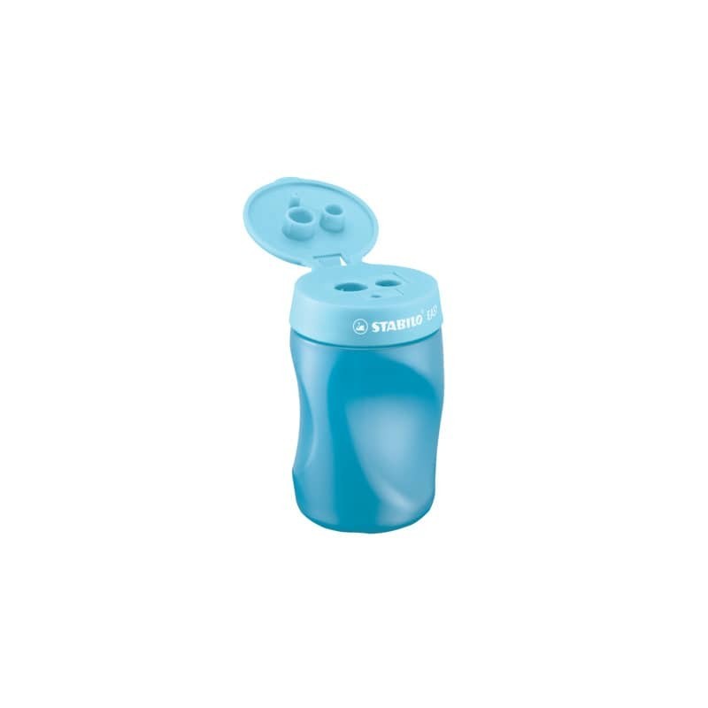 Temperamatite a 3 fori Stabilo Easy con serbatoio per mancini - conf. 3 pezzi - 4501/2