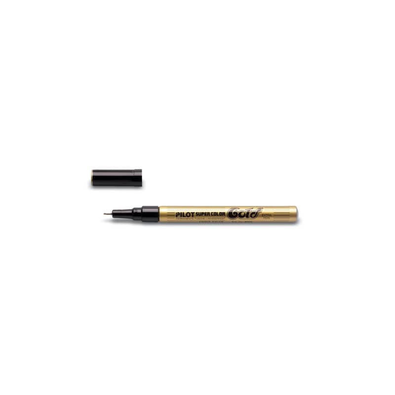 Marcatore a vernice Pilot Super Color punta in fibra di acrilico 1 mm oro - 002452 (Conf.12)