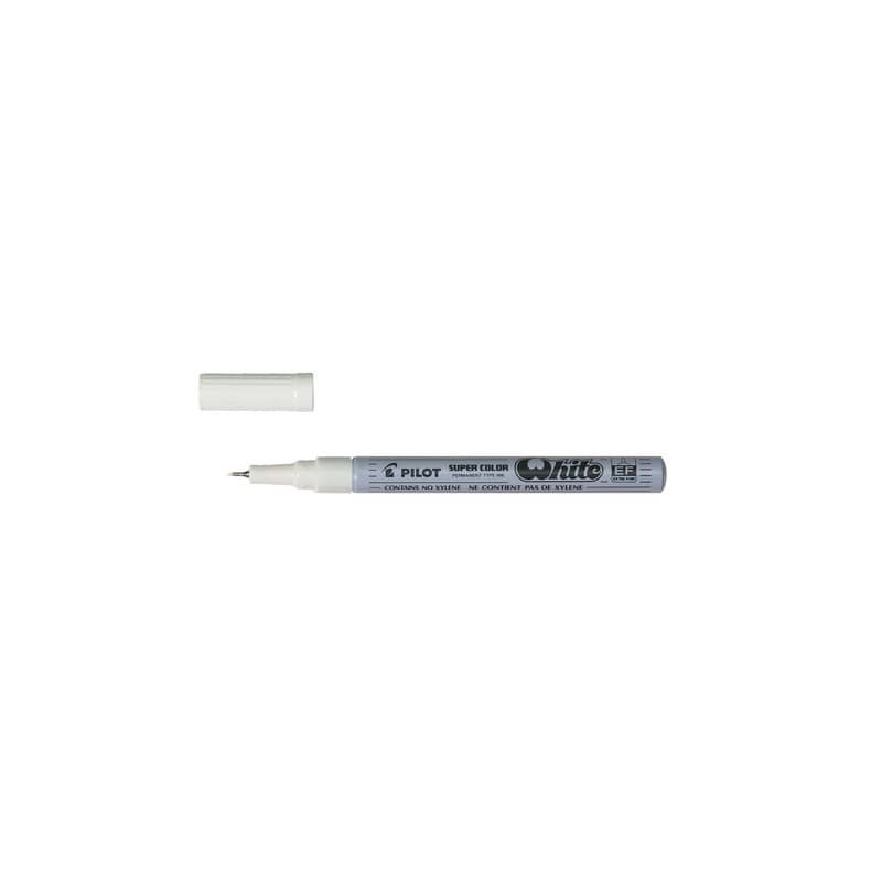 Marcatore a vernice Pilot Super Color punta in fibra di acrilico 1 mm bianco - 002725 (Conf.12)