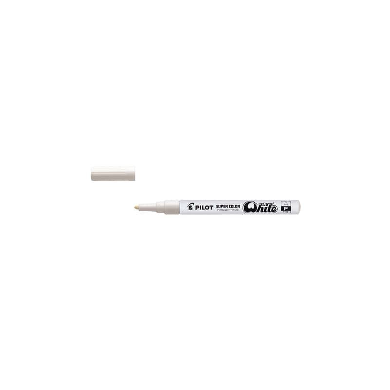Marcatore a vernice Pilot Super Color punta in fibra di acrilico 3 mm bianco - 002435 (Conf.12)