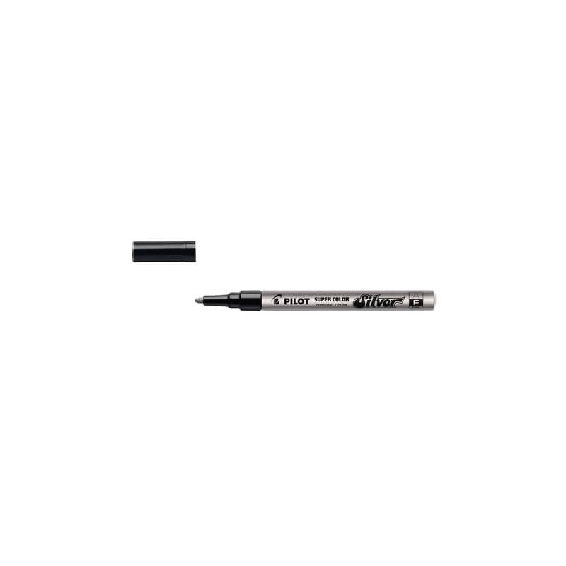 Marcatore a vernice Pilot Super Color punta in fibra di acrilico 3 mm argento - 002436 (Conf.12)