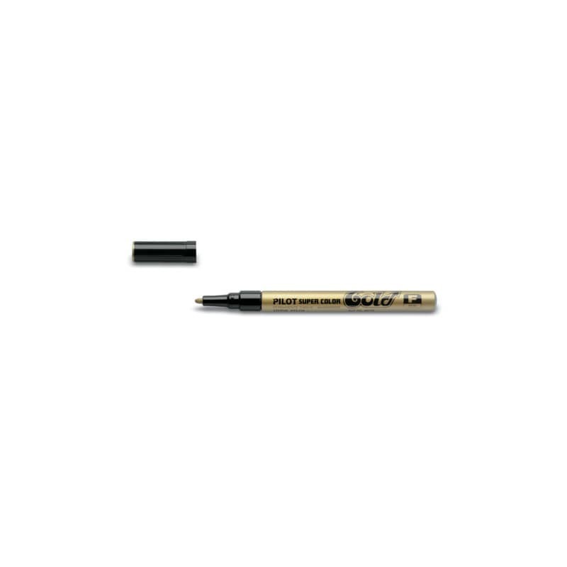 Marcatore a vernice Pilot Super Color punta in fibra di acrilico 3 mm oro - 002437 (Conf.12)