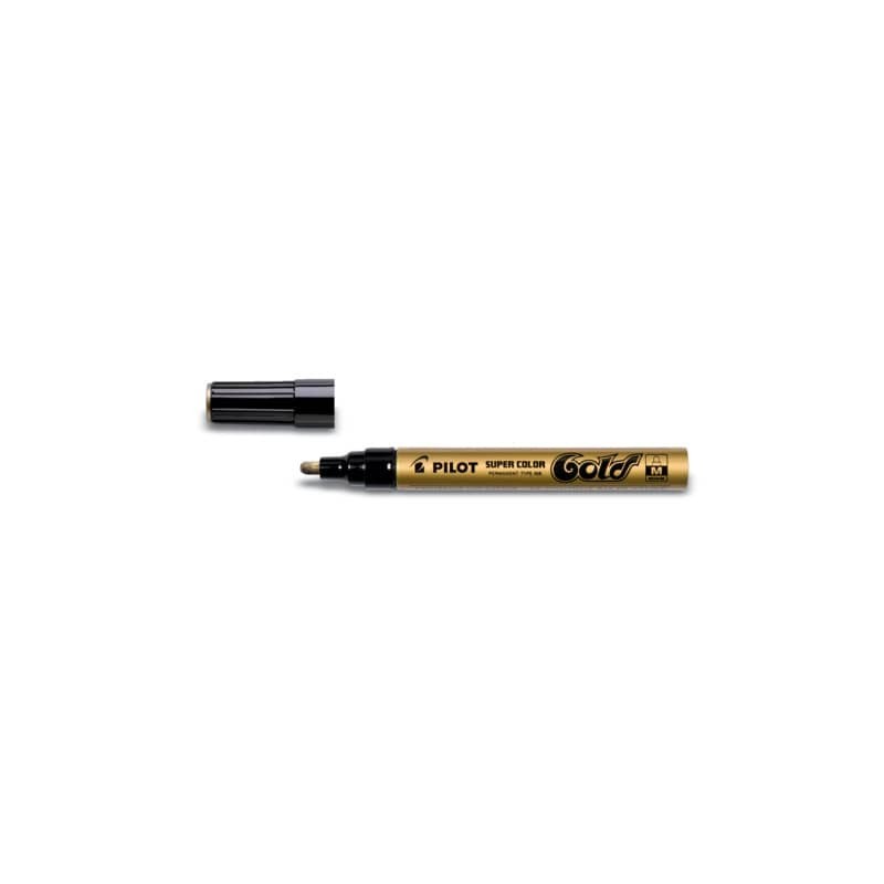 Marcatore a vernice Pilot Super Color punta in fibra di acrilico 4,5 mm oro - 002450 (Conf.12)