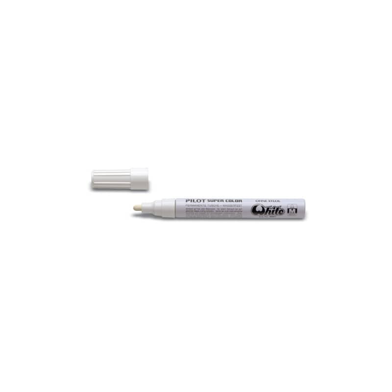 Marcatore a vernice Pilot Super Color punta in fibra di acrilico 4,5 mm bianco - 002456 (Conf.12)