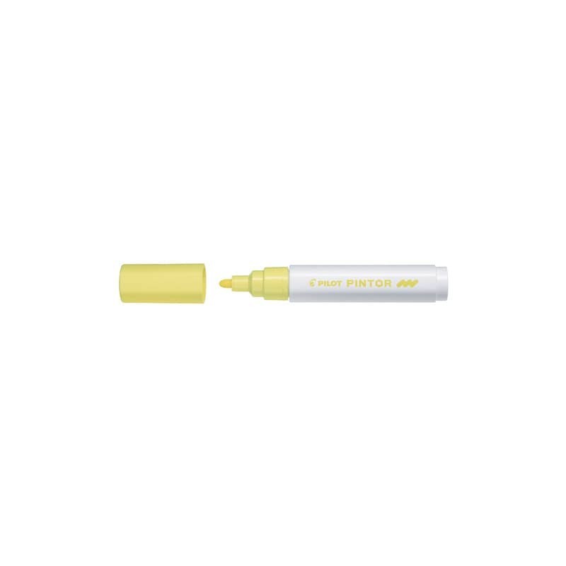 Marcatore multisuperficie Pilot Pintor a base d'acqua punta in fibra 4,5 mm giallo pastello - 002370