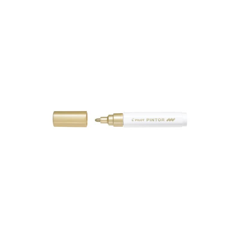 Marcatore multisuperficie Pilot Pintor a base d'acqua punta in fibra 4,5 mm oro - 002376