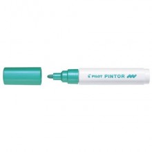 Marcatore multisuperficie Pilot Pintor a base d'acqua punta in fibra 4,5 mm verde metallizzato - 002379