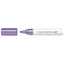 Marcatore multisuperficie Pilot Pintor a base d'acqua punta in fibra 4,5 mm viola metallizato - 002381