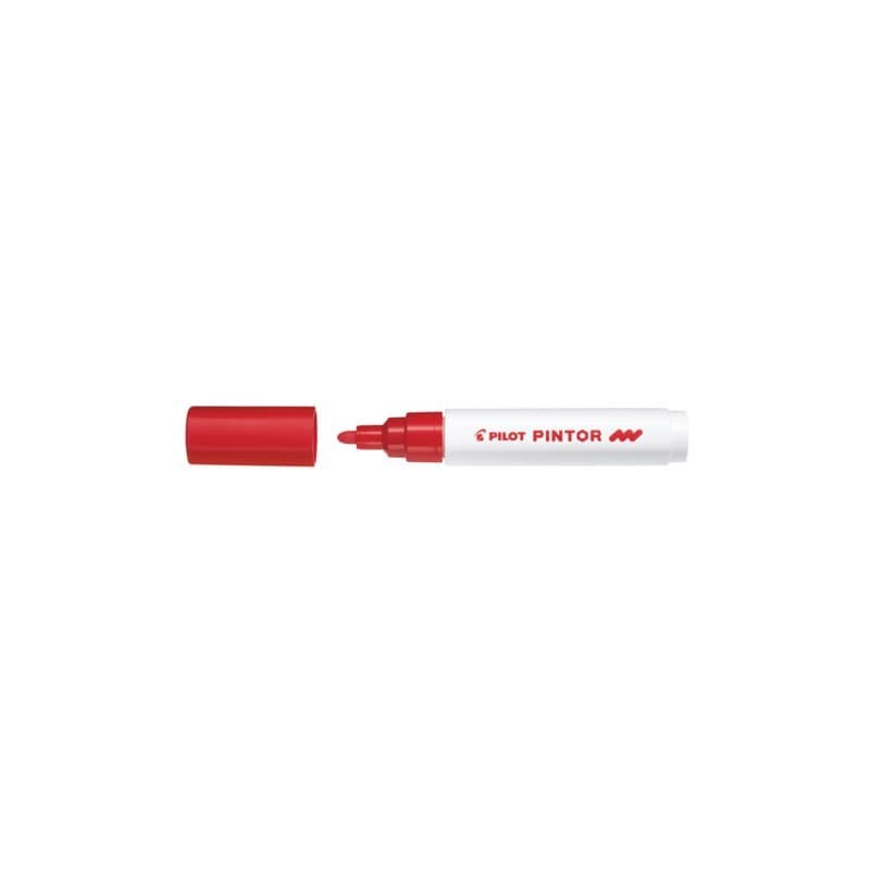 Marcatore multisuperficie Pilot Pintor a base d'acqua punta in fibra 4,5 mm rosso - 002385